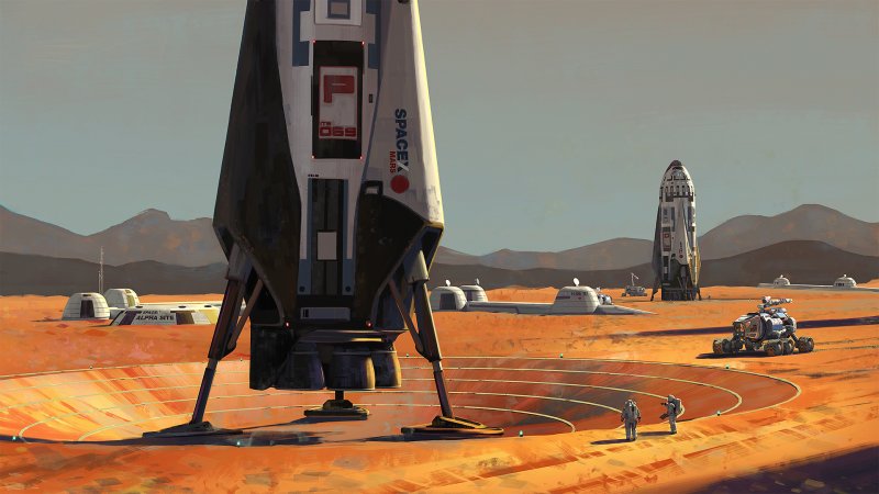 SPACEX Starship концепт арт