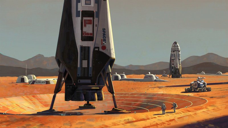 Starship SPACEX арт