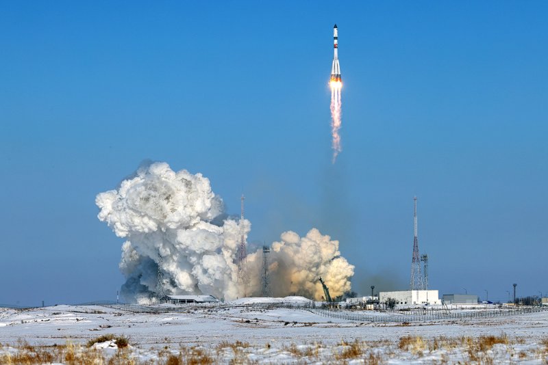 Старт космического корабля с Байконура
