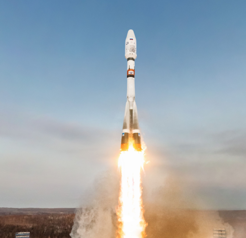 Взлет ракеты с Байконура