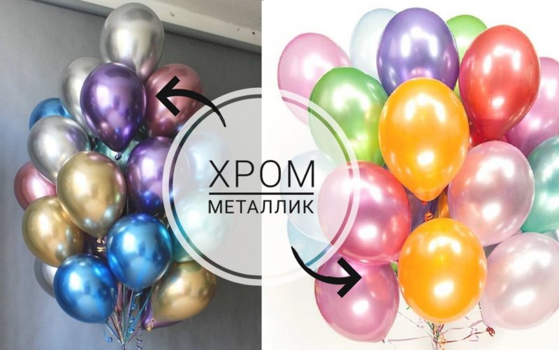 Шары металлик и хром разница
