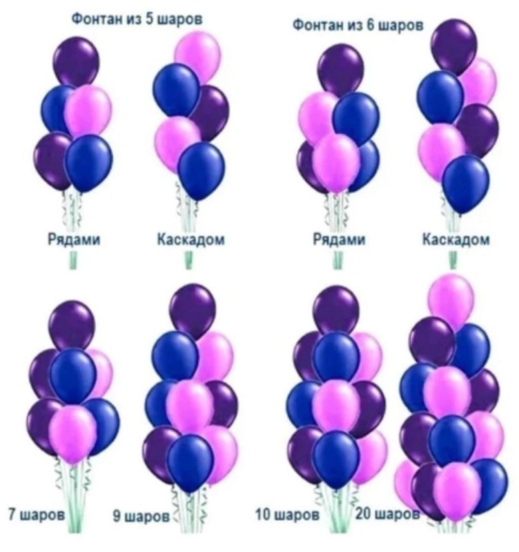 Фонтан из шаров схема