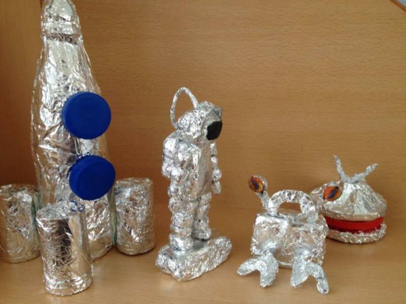 Поделка космос из фольги