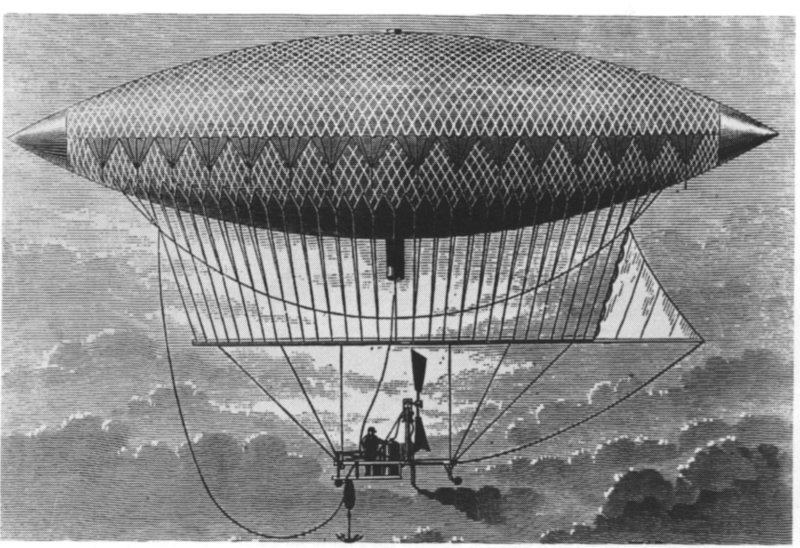 1852 - Первый дирижабль Анри Жиффара (Франция)