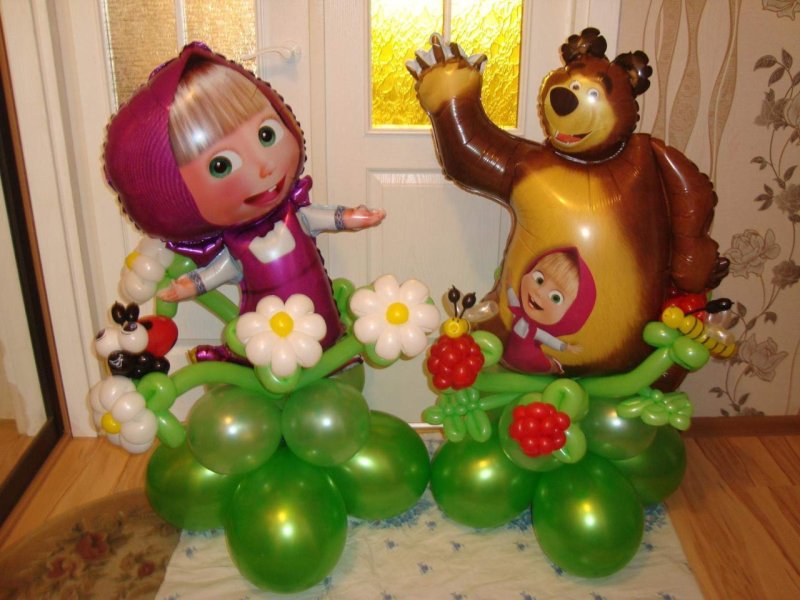 Шары Маша и медведь