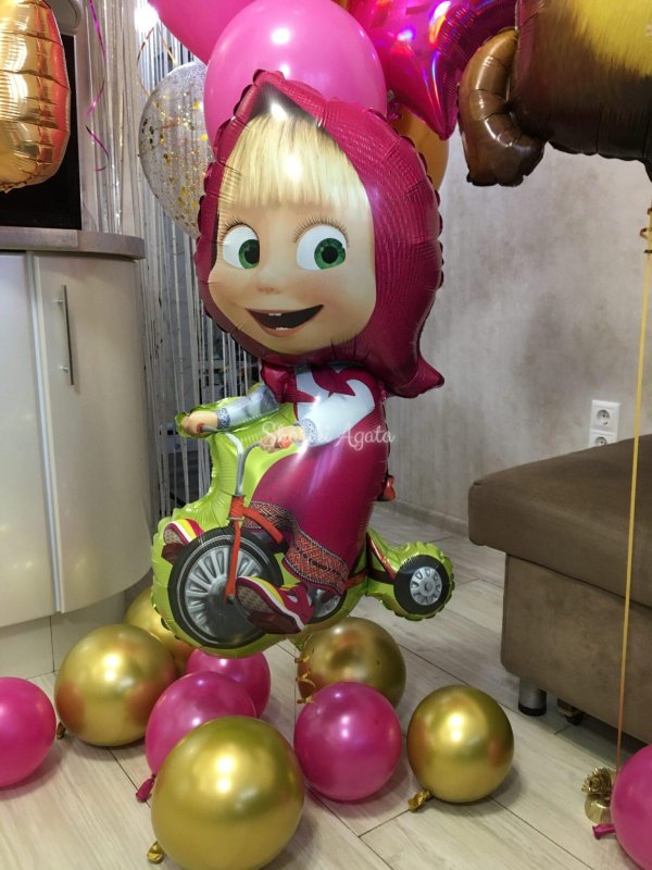 Шар фольга Маша и медведь