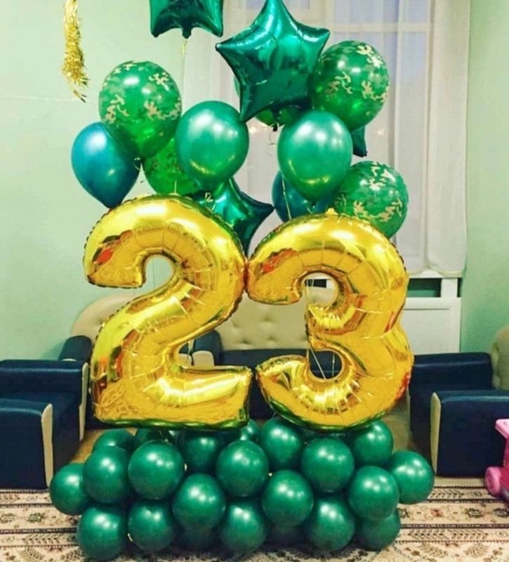 Воздушные шары на 23 февраля