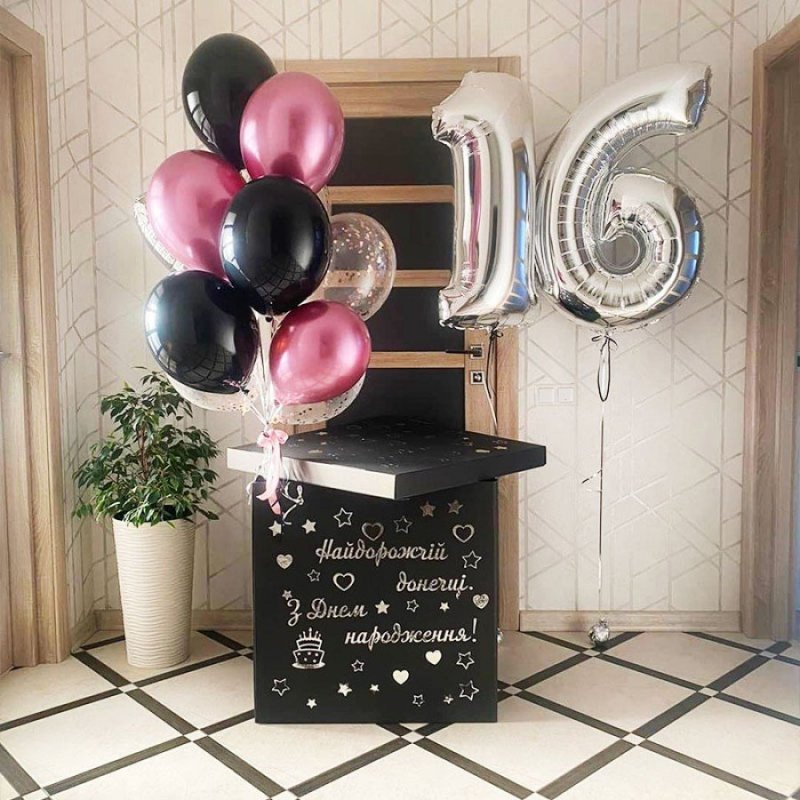 Воздушные шары 16 лет девочке