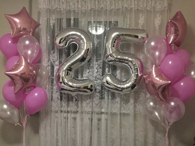 Шары на юбилей 25 лет девушке