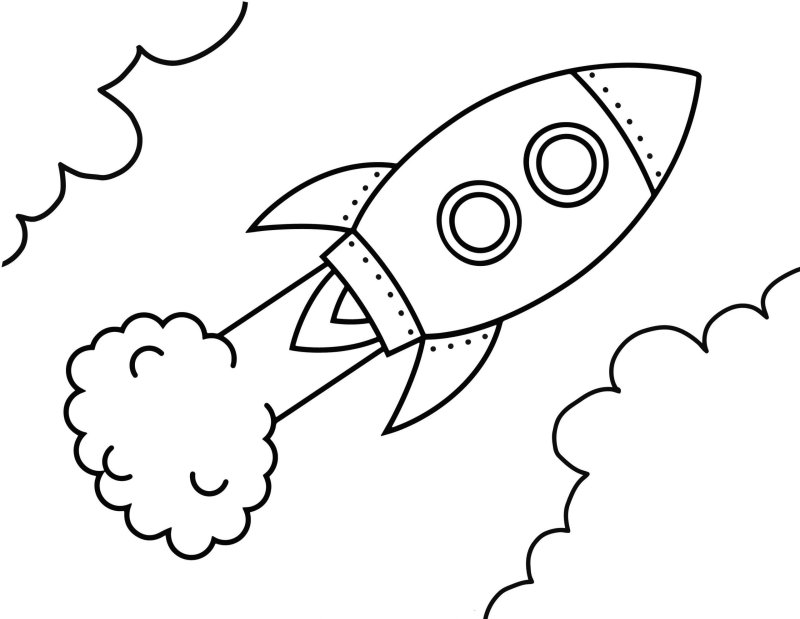 Rocket ship Coloring