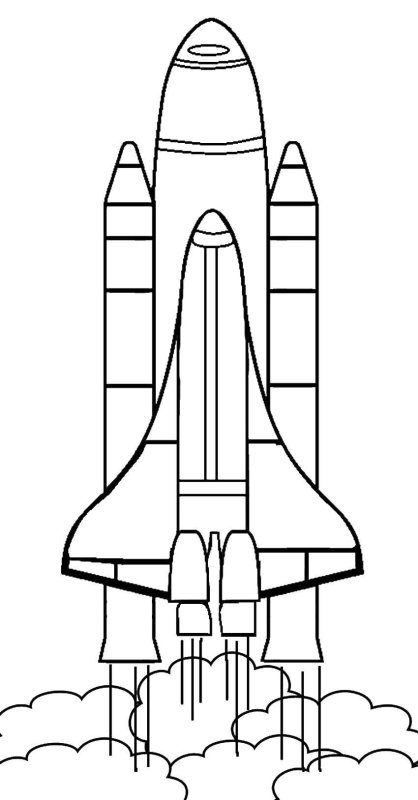 Ракета раскраска