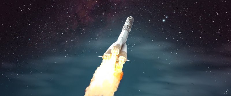 Фон космос ракета