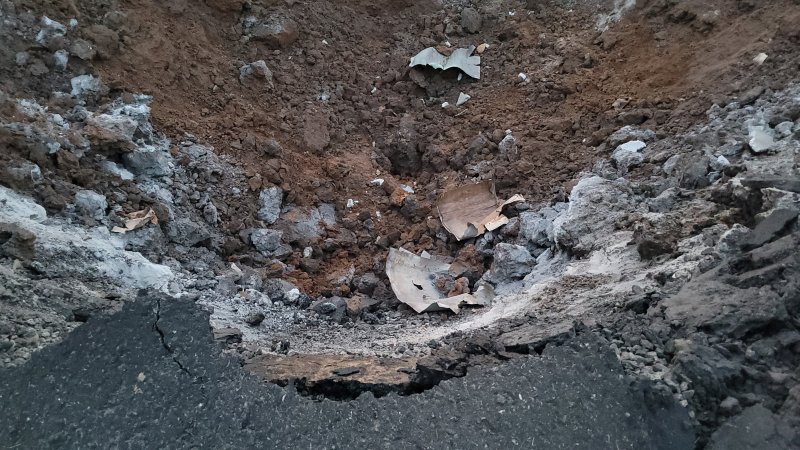Воронка от взрыва Сармата