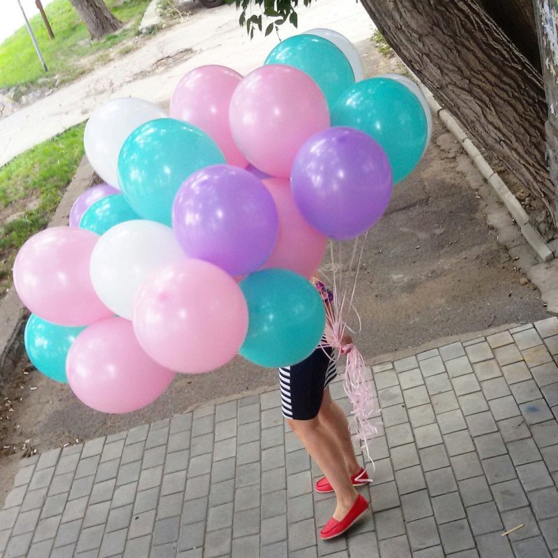 Гелевые шары надутые