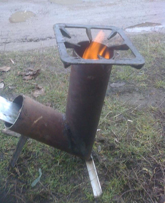 Походная печь из трубы