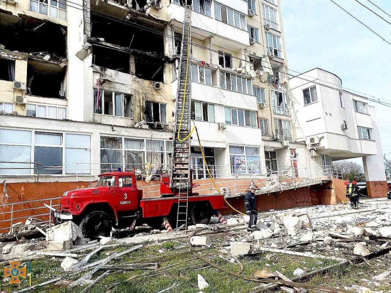 23 Апреля попадание в дом в Одессе