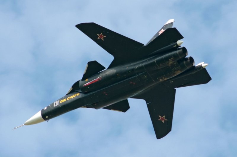 Самолет с обратной стреловидностью крыла Су-47