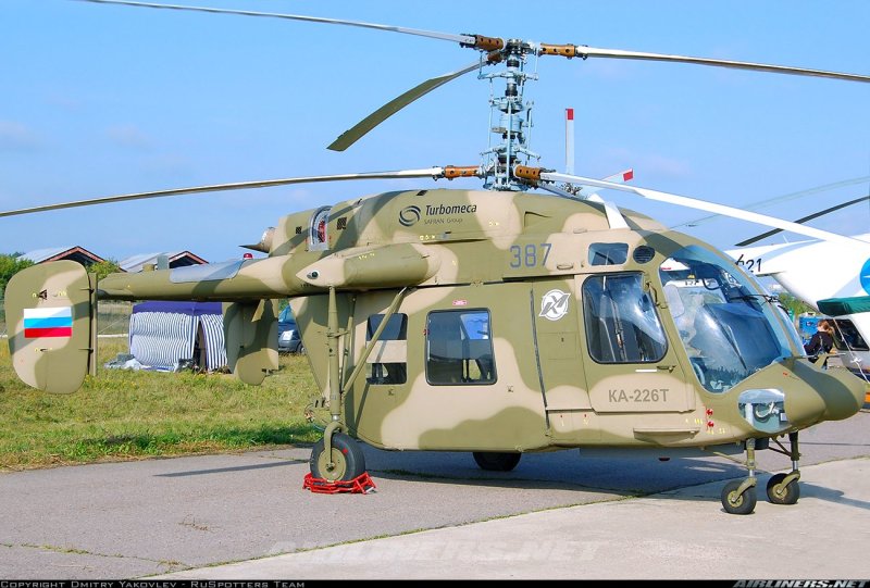Ка-226 зачехлён зашвартован