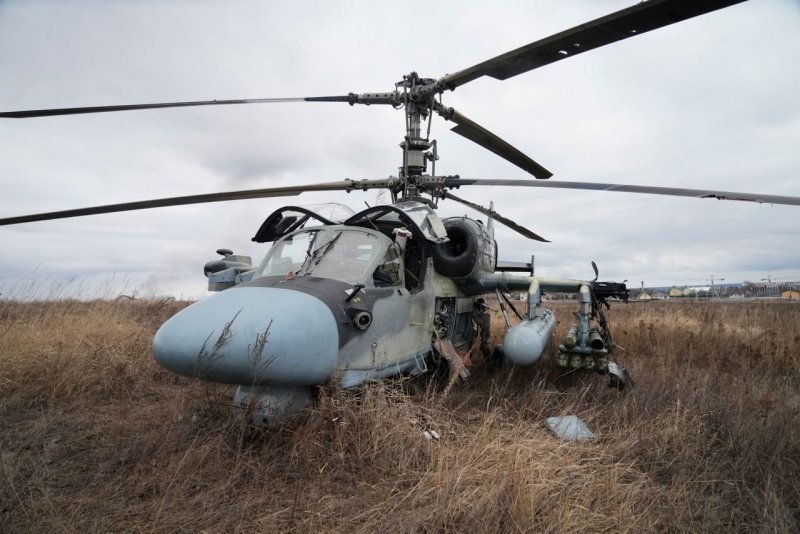 Ка-52 вертолёт подбитый