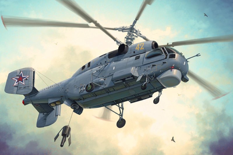 Вертолет Russian ka-27 Helix