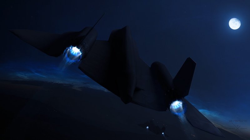 Самолет Lockheed SR-71 Blackbird арт