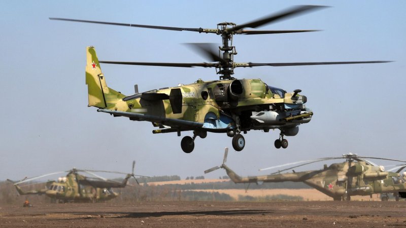 Модель русского военного вертолета
