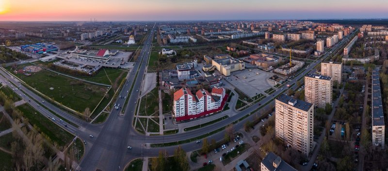 Автозаводский район с высоты птичьего полета