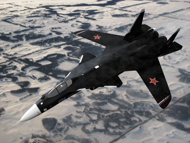Самолет с обратной стреловидностью крыла Су-47