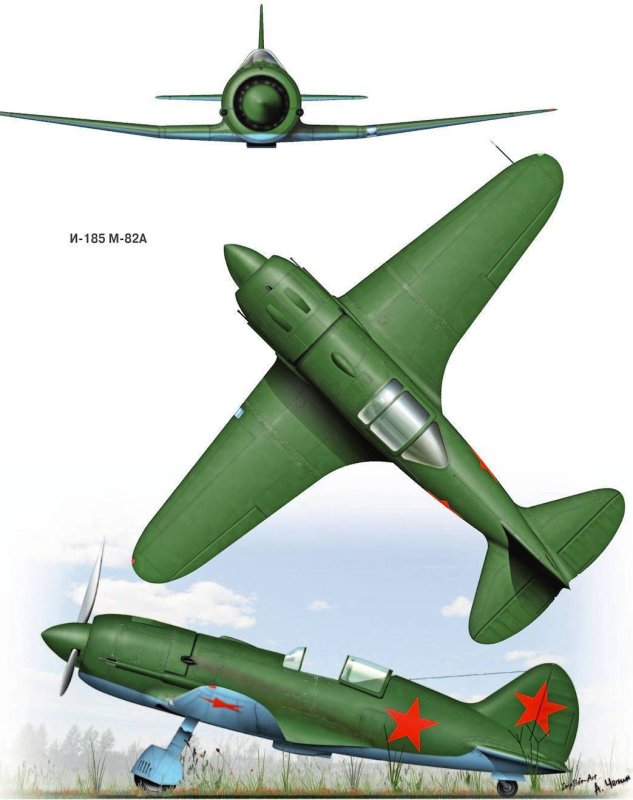 Истребитель н.н.Поликарпова "и-185"