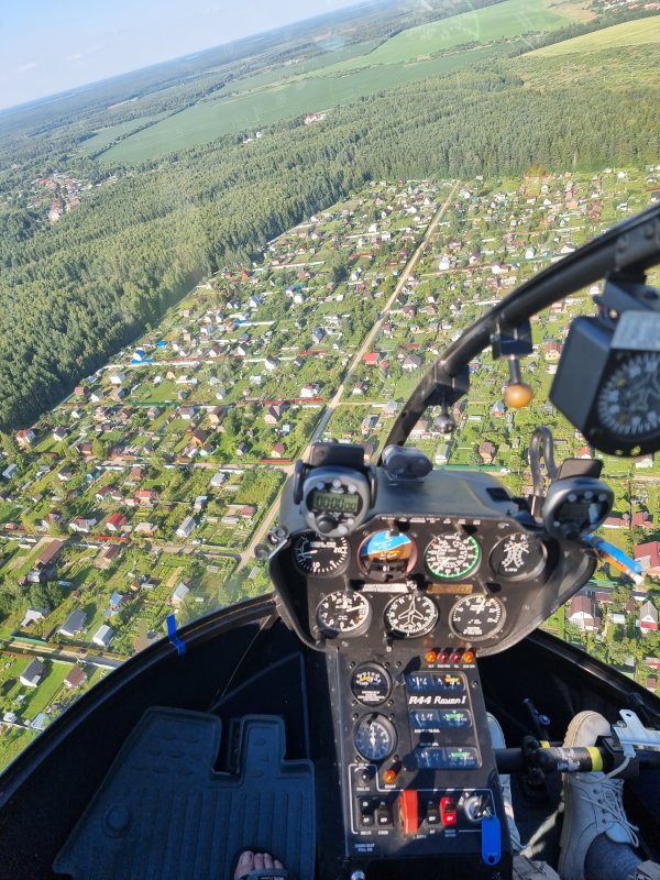 Фото из кабины вертолета
