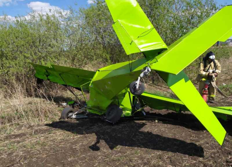 В Альметьевске разбился самолет