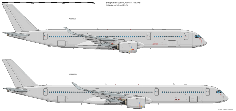 Airbus a350 чертежи