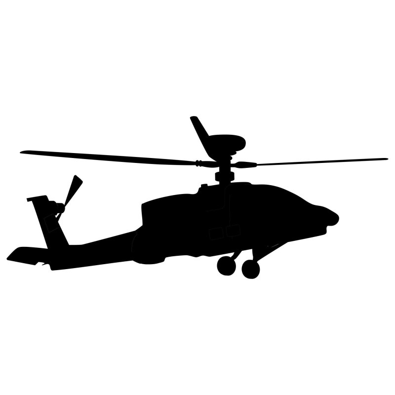Силуэт боевого вертолета