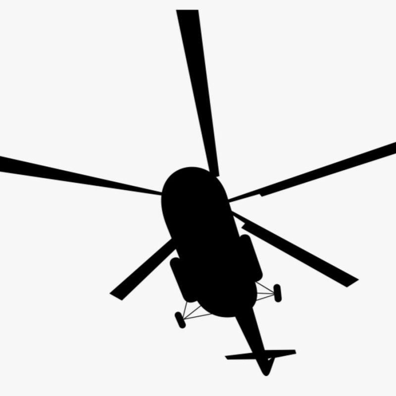 Силуэт вертолета ми-8