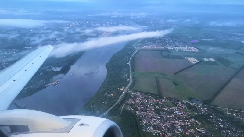 Приземление самолета
