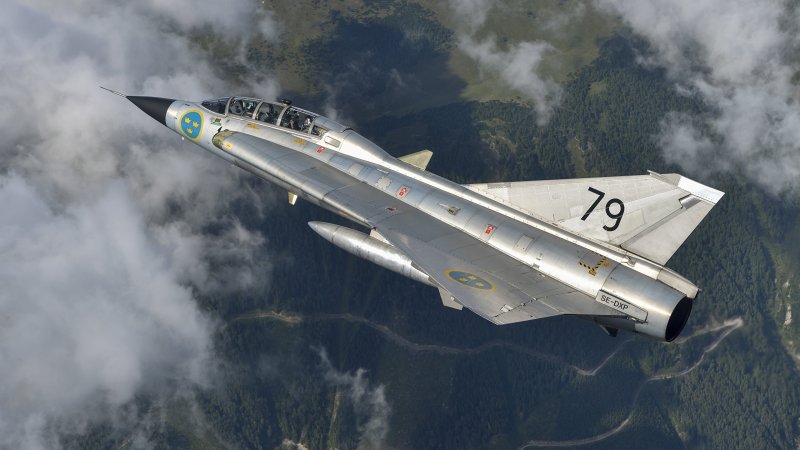 Шведский истребитель Saab Draken