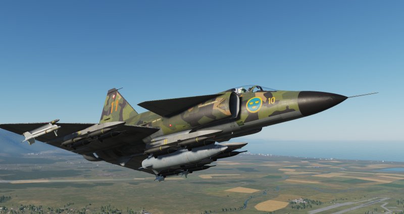 Saab 37 Viggen landing