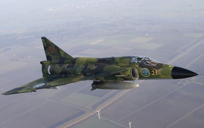 Боевой самолет Сааб 37 Вигген