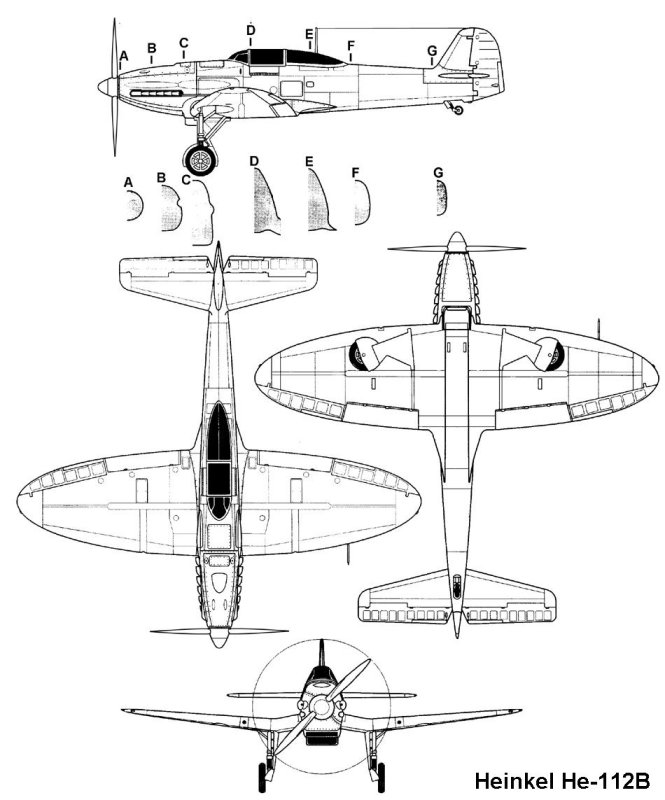 Heinkel he 112 чертежи