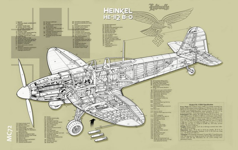 Heinkel he 112 чертежи