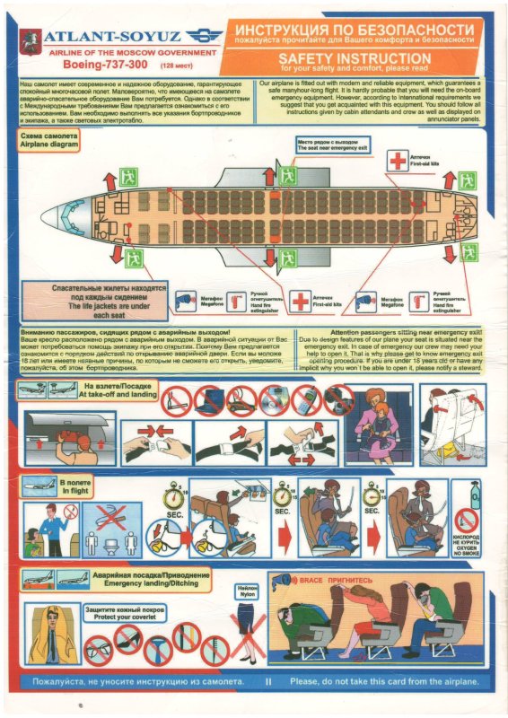 Бортовое аварийно спасательное оборудование на 737