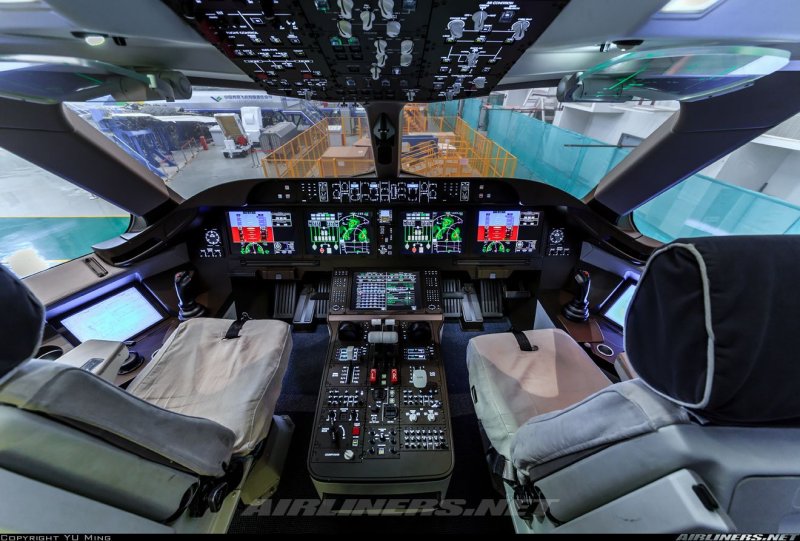 Comac c919 кабина пилотов
