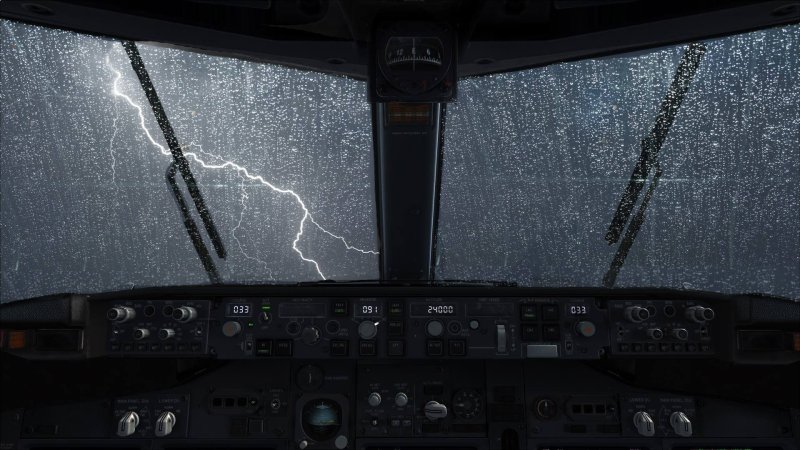 Посадка Боинга 737 вид из кабины