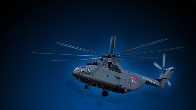 Ми-26 вертолет черный