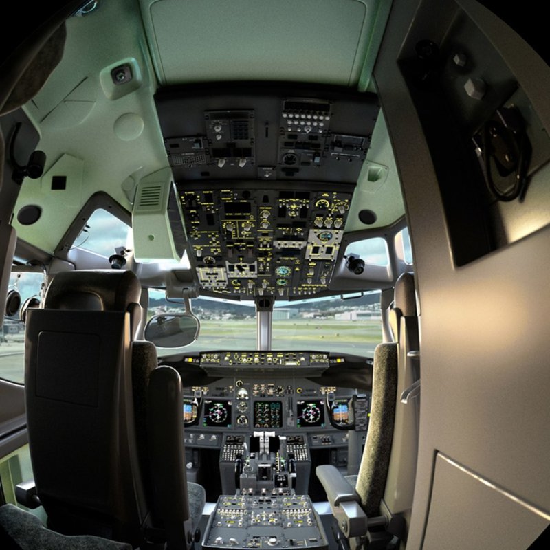 Boeing 737 кабина 360