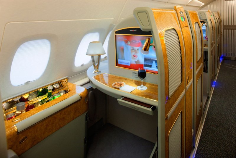 Первый класс в самолете Emirates a380