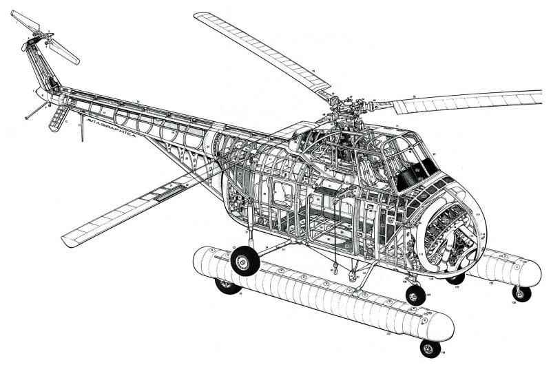 Sikorsky h-34 схема