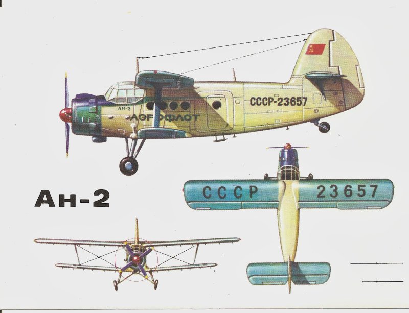 Чертежи самолёта АН-2