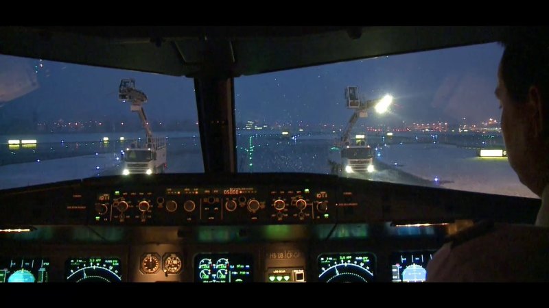 Посадка Airbus a380 из кабины