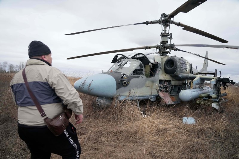 Ка-52 вертолёт подбитый